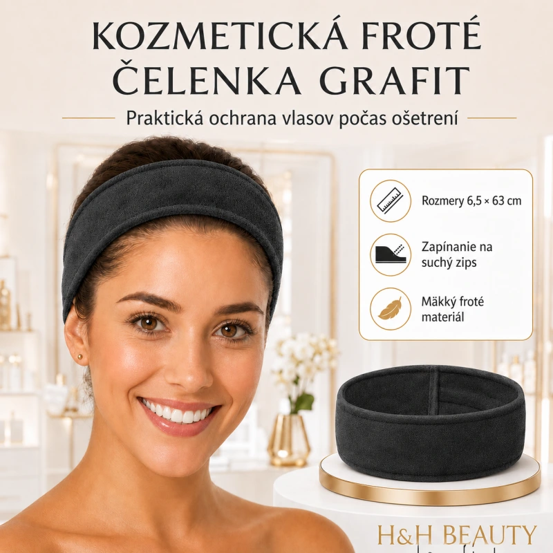 KOZMETICKÁ FROTÉ ČELENKA GRAFIT