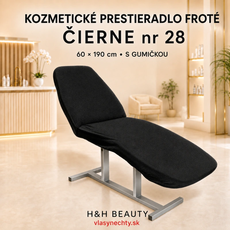 KOZMETICKÉ PRESTIERADLO FROTÉ ČIERNE nr 28