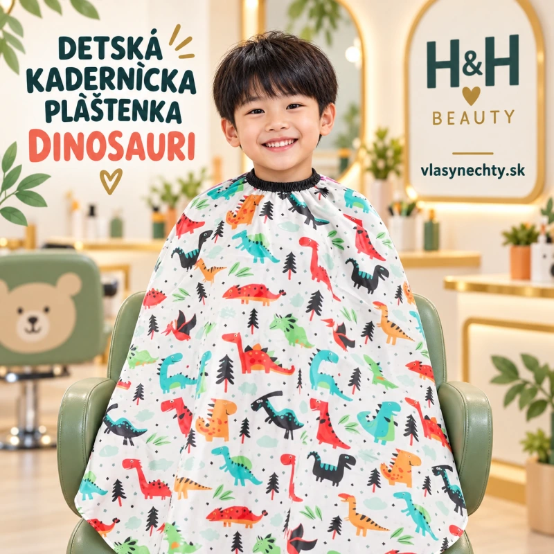 Detská kadernícka pláštenka – dinosauri
