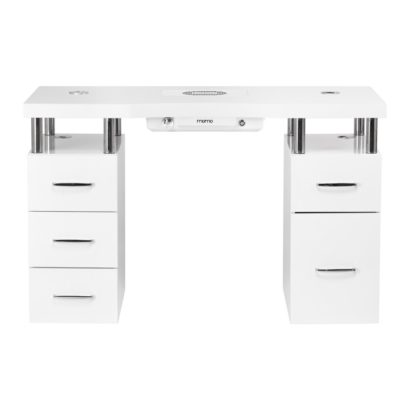 STÔL NA MANIKÚRU S ODSÁVAČKOU BIELY MOMO L03 1