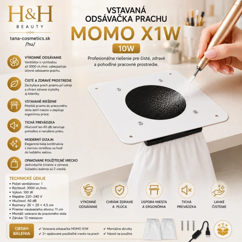 Vstavaná odsávačka prachu MOMO X1W 10W 6