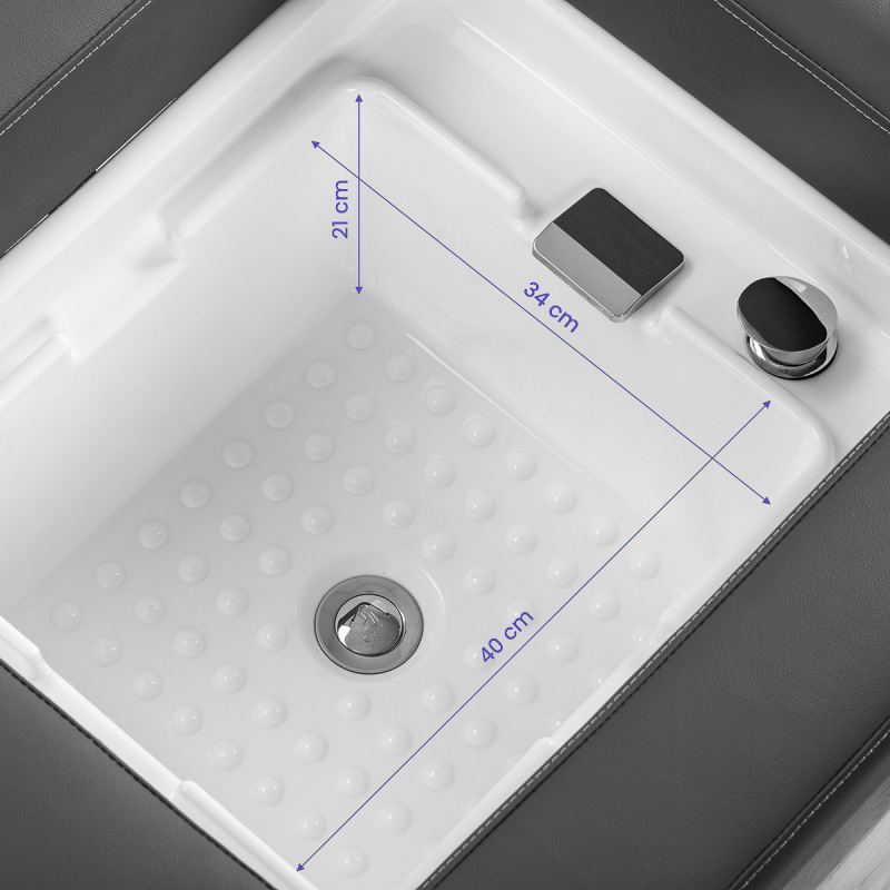 KADERNÍCKY UMÝVACÍ BOX Gabbiano Head Spa Bali sivý 12