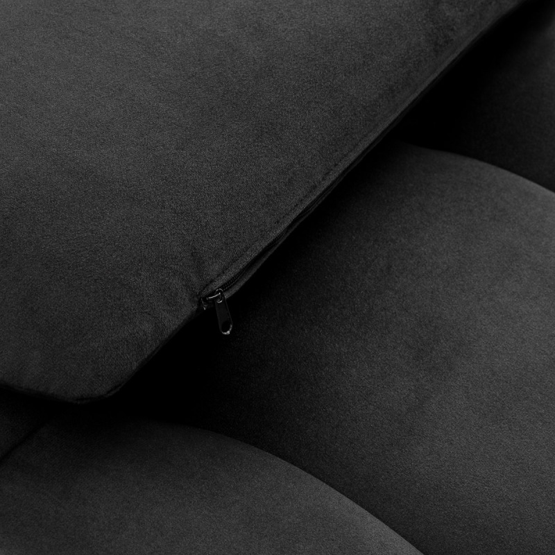 Kozmetické kreslo na riasy Sillon Corona – čierny velúr so zlatou základňou (hydraulické) 6