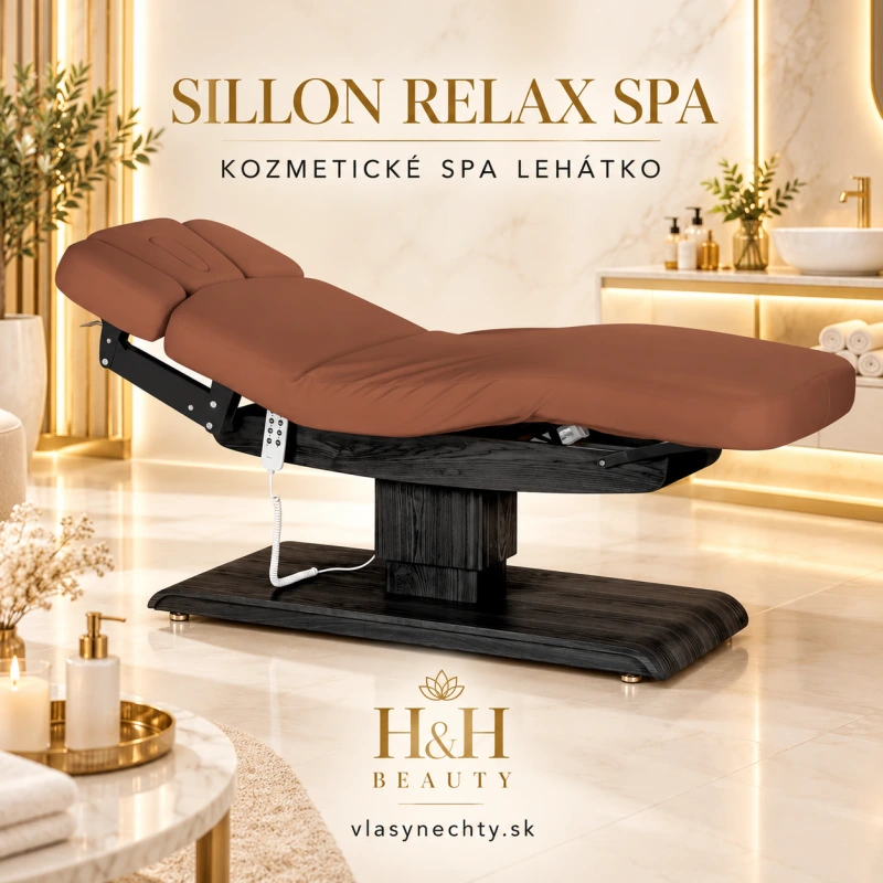 KOZMETICKÉ SPA LEHÁTKO Sillon Relax SPA, hnedé s čiernou základňou
