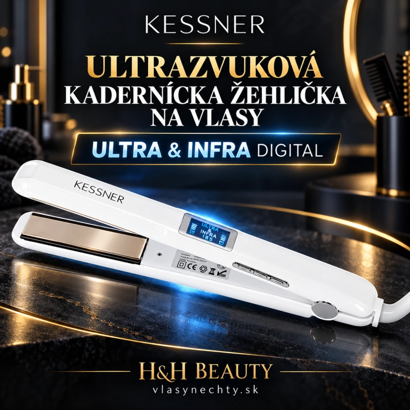 KESSNER ULTRAZVUKOVÁ KADERNÍCKA ŽEHLIČKA NA VLASY ULTRA & INFRA DIGITAL