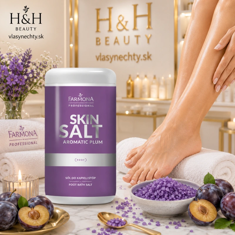 Voňavá soľ na nohy Farmona SKIN SALT slivka 1400 g