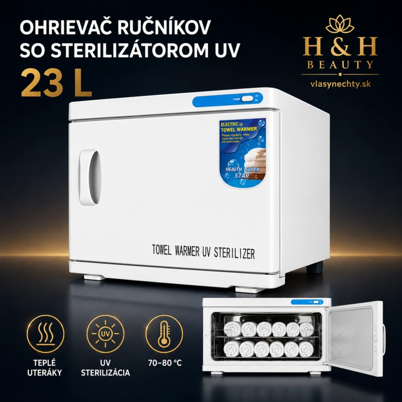 OHRIEVAČ RUČNÍKOV SO STERILIZÁTOROM UV 23L WHITE