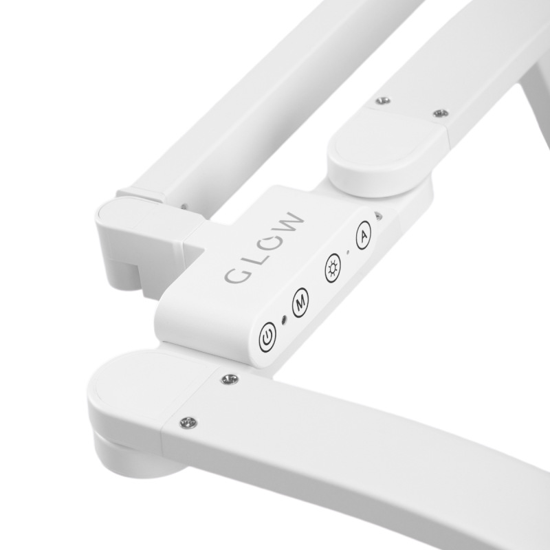 Lampa na manikúru Glow L05, ohnutá pre stolovú dosku, biela 5