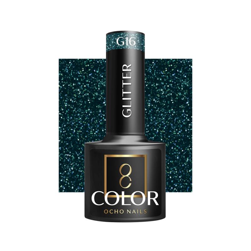 OCHO NAILS Lakier hybrydowy glitter G16 -5 g