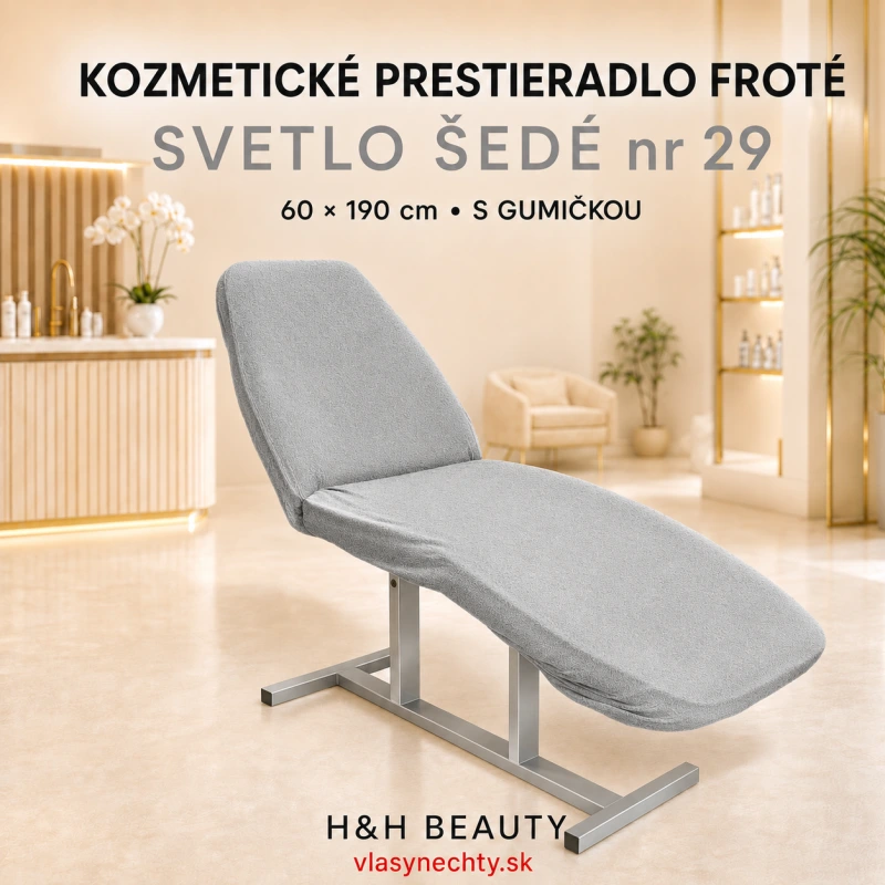 KOZMETICKÉ PRESTIERADLO FROTÉ SVETLO ŠEDÉ nr 29