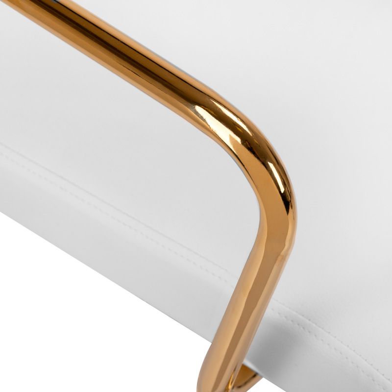 Krzesło Kosmetyczne QS-OF211G złoto kremowo - szare 4