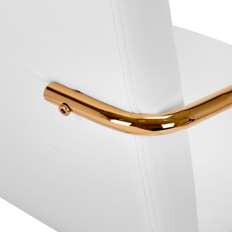 Krzesło Kosmetyczne QS-OF211G złoto kremowo - szare 7