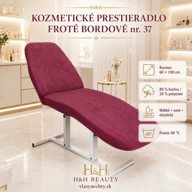 KOZMETICKÉ PRESTIERADLO FROTÉ BORDOVÉ nr 37
