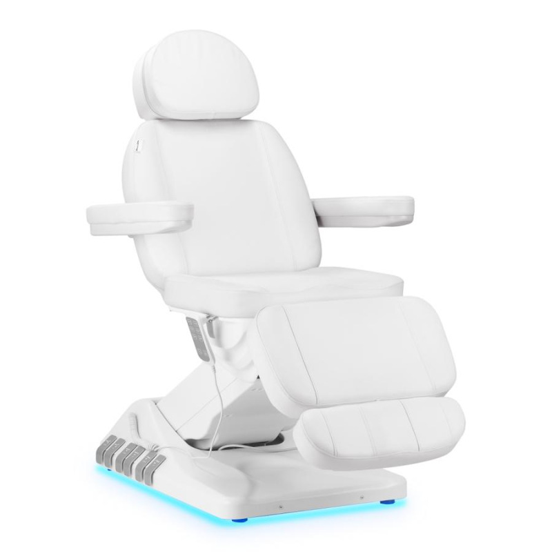 Elektrické kozmetické kreslo SILLON Luxury 3 motory biele nožný ovládač 1