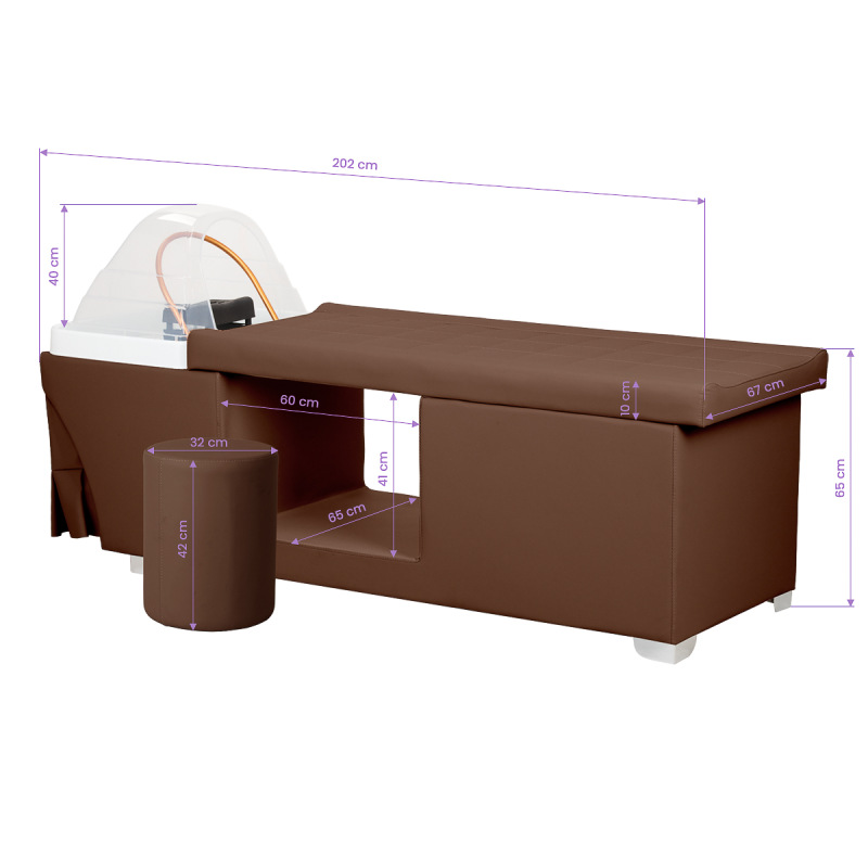 KADERNÍCKY UMÝVACÍ BOX GABBIANO Head Spa Maldives hnedý 19