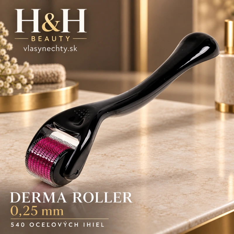 DERMA ROLLER 0,25 mm 540 OCEĽOVÝCH IHIEL
