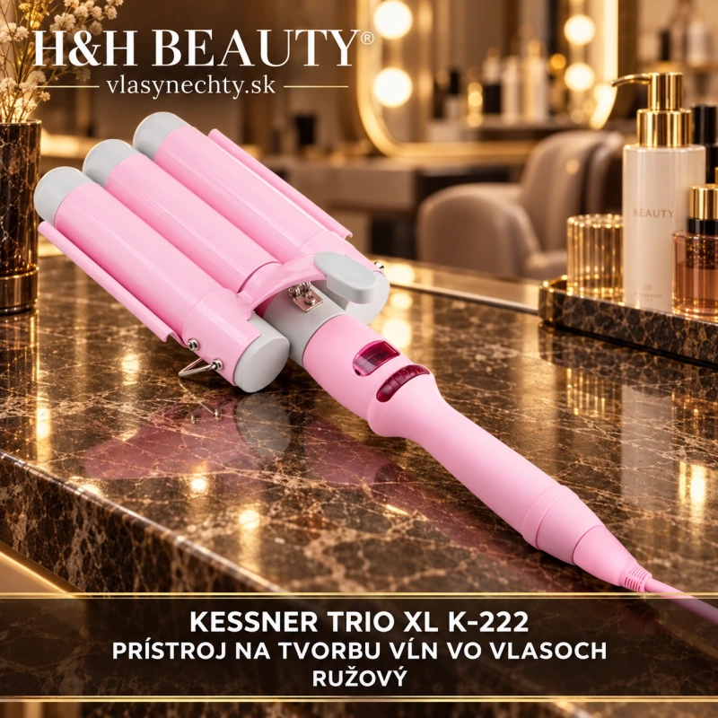 KESSNER Trio XL K-222 prístroj na tvorbu vĺn vo vlasoch ružový