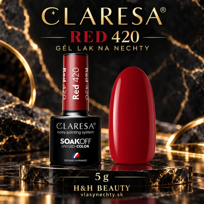CLARESA GÉL LAK NA NECHTY RED 420 -5g