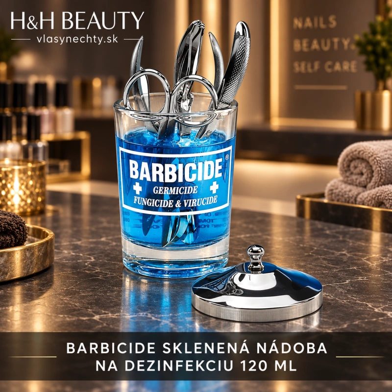 BARBICIDE SKLENENÁ NÁDOBA NA DEZINFEKCIU 120ML
