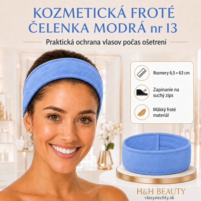 KOZMETICKÁ FROTÉ ČELENKA MODRÁ nr 13