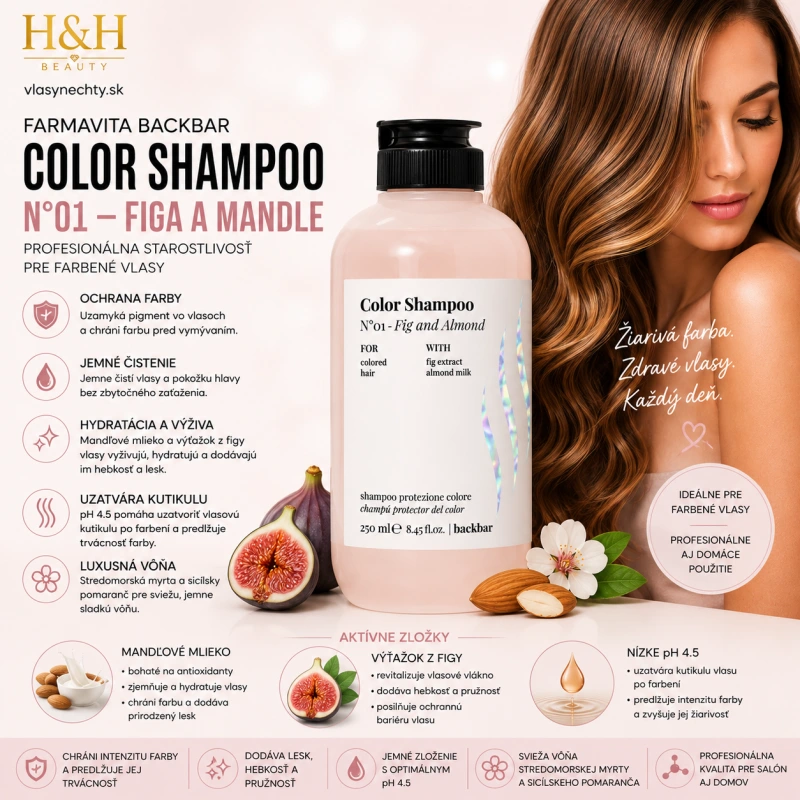 Farmavita BACKBAR COLOR SHAMPOO Č.01 - FIGA A MANDLE 250ml