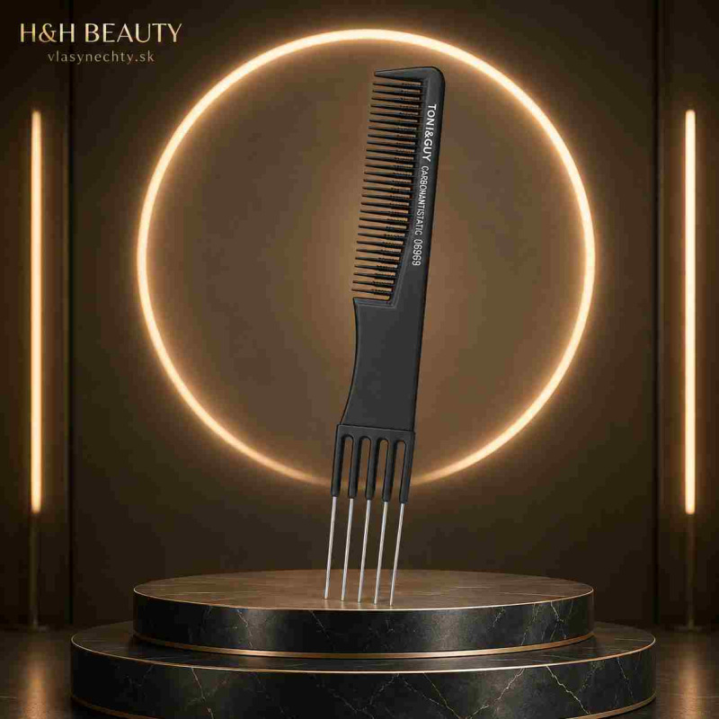 KADERNÍCKY HREBEŇ NA VLASY TONI&GUY CARBON ANTISTATIC 06969