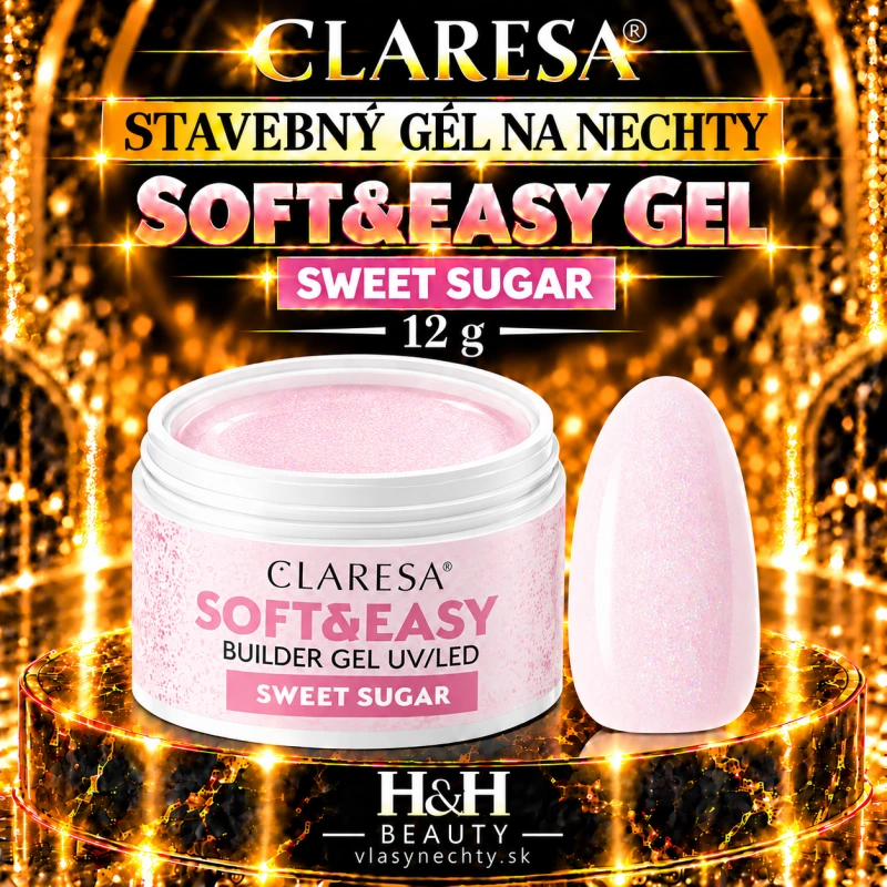 CLARESA STAVEBNÝ GÉL NA NECHTY SOFT&EASY GEL sweet sugar 12g