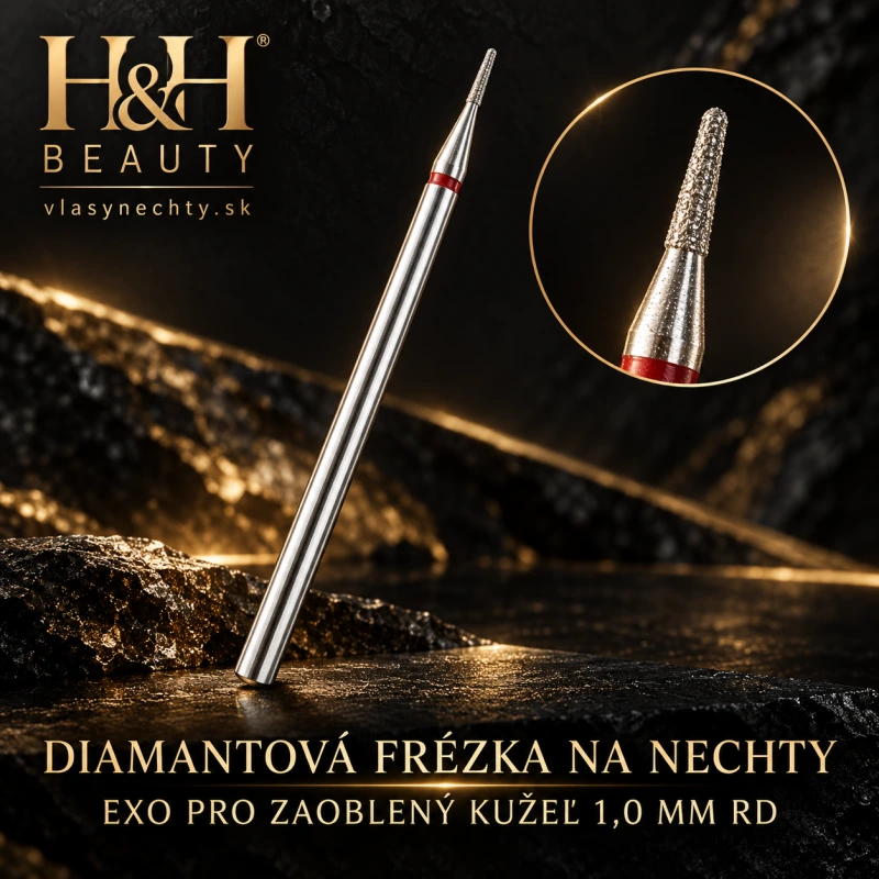 DIAMANTOVÁ FRÉZKA NA NECHTY EXO PRO ZAOBLENÝ KUŽEĽ 1,0MM RD