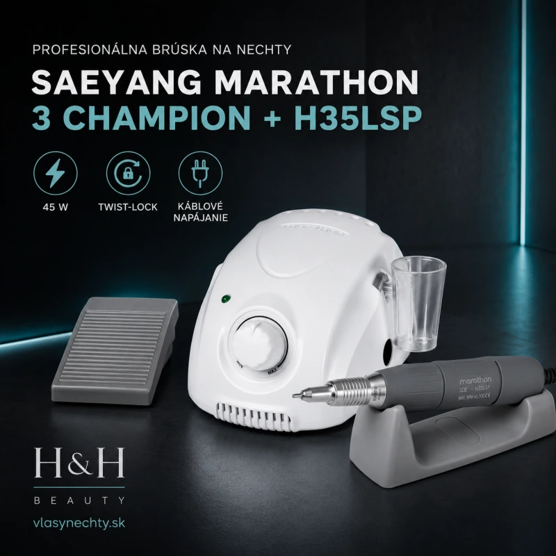 Saeyang brúska na nechty Marathon 3 Champion white + H35LSP šedá