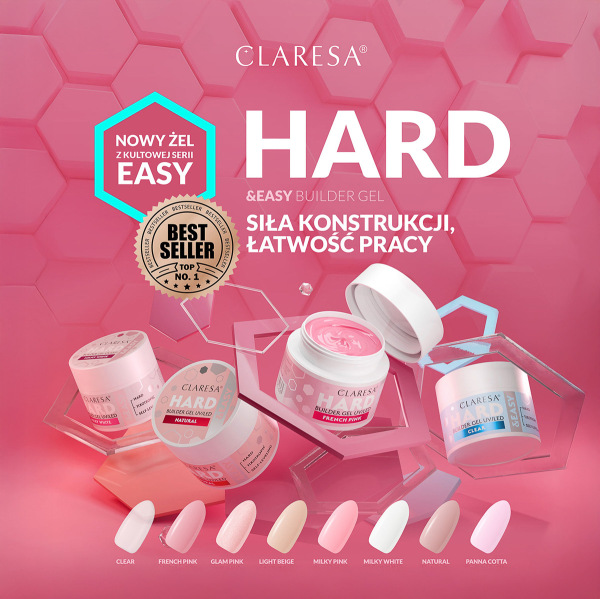 CLARESA HARD&EASY BUILDER GEL NATURAL 45g 2