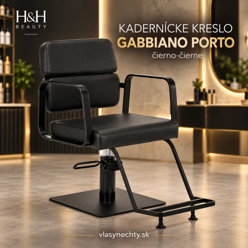 KADERNÍCKE KRESLO GABBIANO Porto čierno čierne