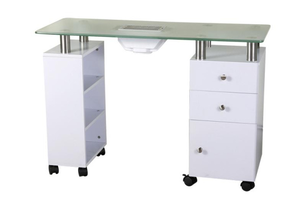 STÔL NA MANIKÚRU GLASS S ODSÁVAČKOU PRACHU 013B 2