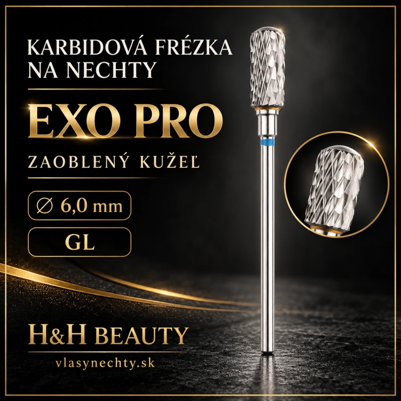 KARBIDOVÁ FRÉZKA NA NECHTY EXO PRO ZAOBLENÝ KUŽEĽ 6,0MM GL