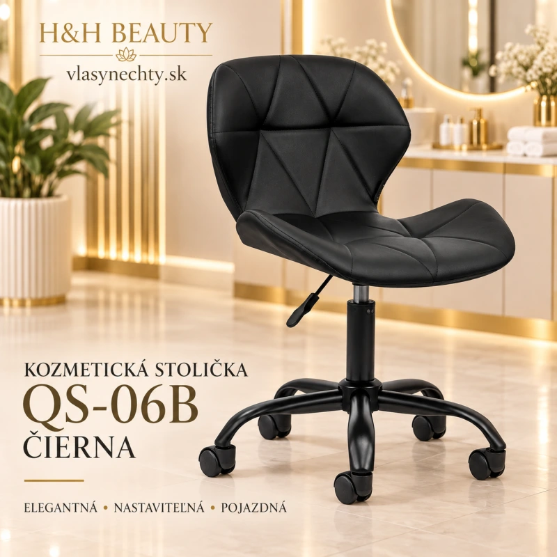 Kozmetická stolička QS-06B čierna
