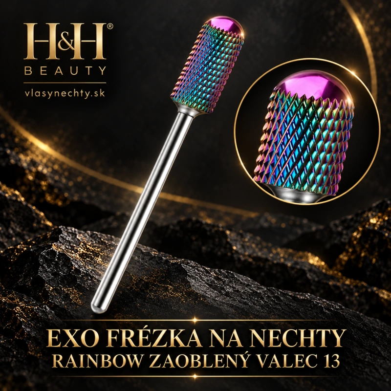 EXO FRÉZKA NA NECHTY RAINBOW ZAOBLENÝ VALEC 13