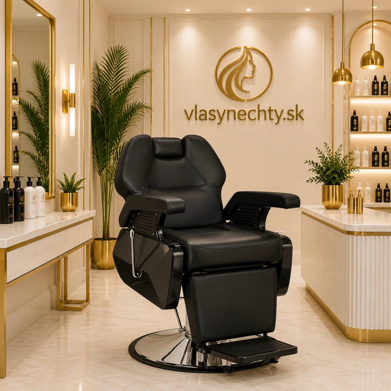 BARBERSKÉ KRESLO HAIR SYSTEM NEW YORK ČIERNE