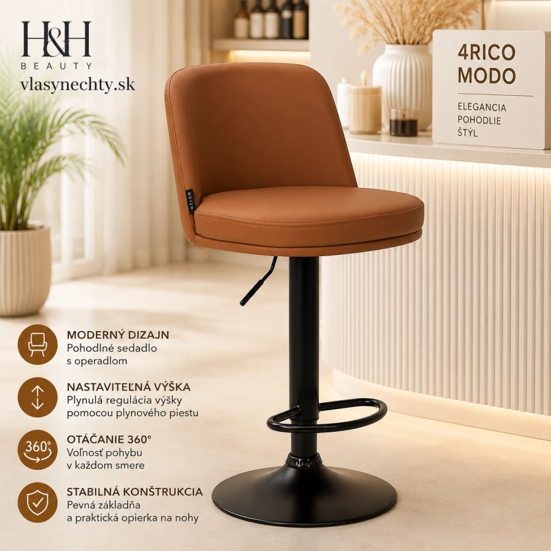 Barová stolička 4Rico Bar Hocker Modo hnedá