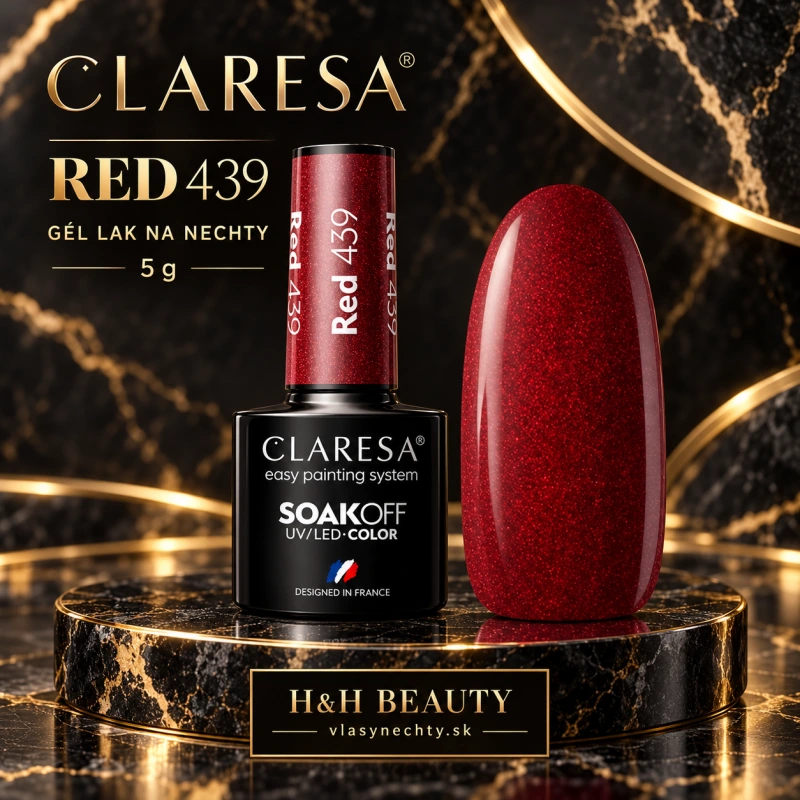 CLARESA GÉL LAK NA NECHTY RED 439 -5g