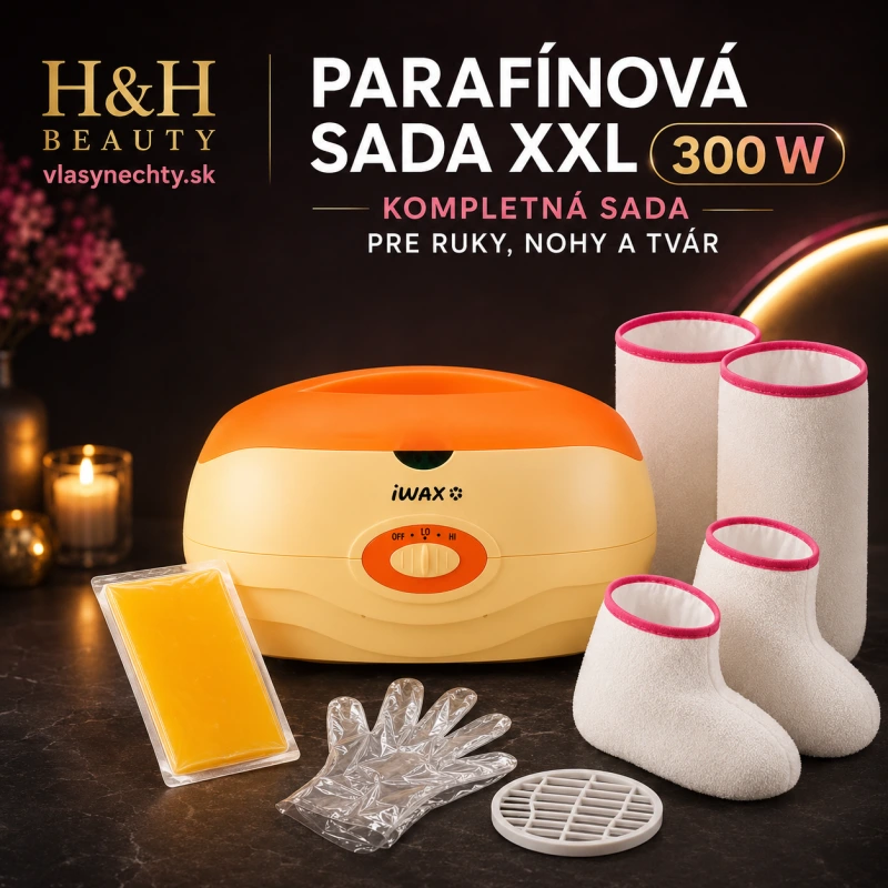 PARAFÍNOVA SADA XXL 300W, Kozmetický parafín 450 g (1 ks)Froté rukavice a ponožky 2x