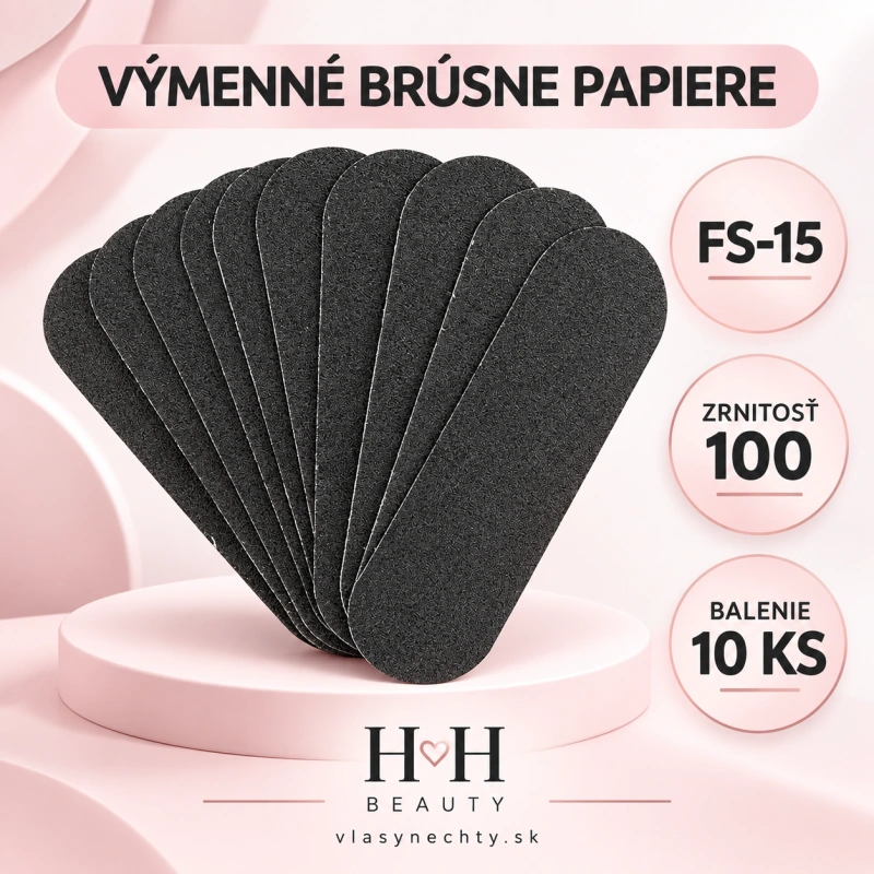 VÝMENNÉ BRÚSNE PAPIERE NA PILNÍK NA PEDIKÚRU FS-15 ZRNITOSŤ 100 10 KS