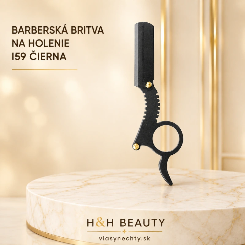 BARBERSKÁ BRITVA NA HOLENIE I59 ČIERNA
