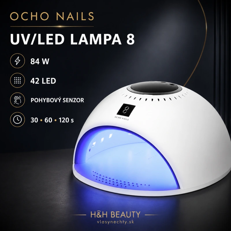 OCHO NAILS Lampa UV LED 8 biela 84W