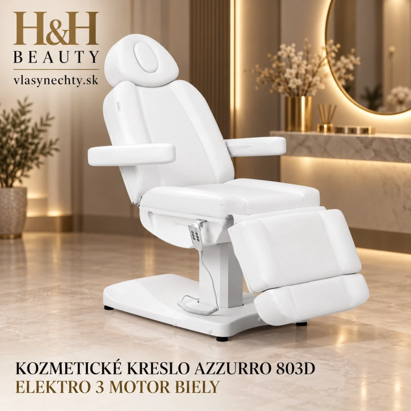 Kozmetické kreslo Azzurro 803D3 motory biele