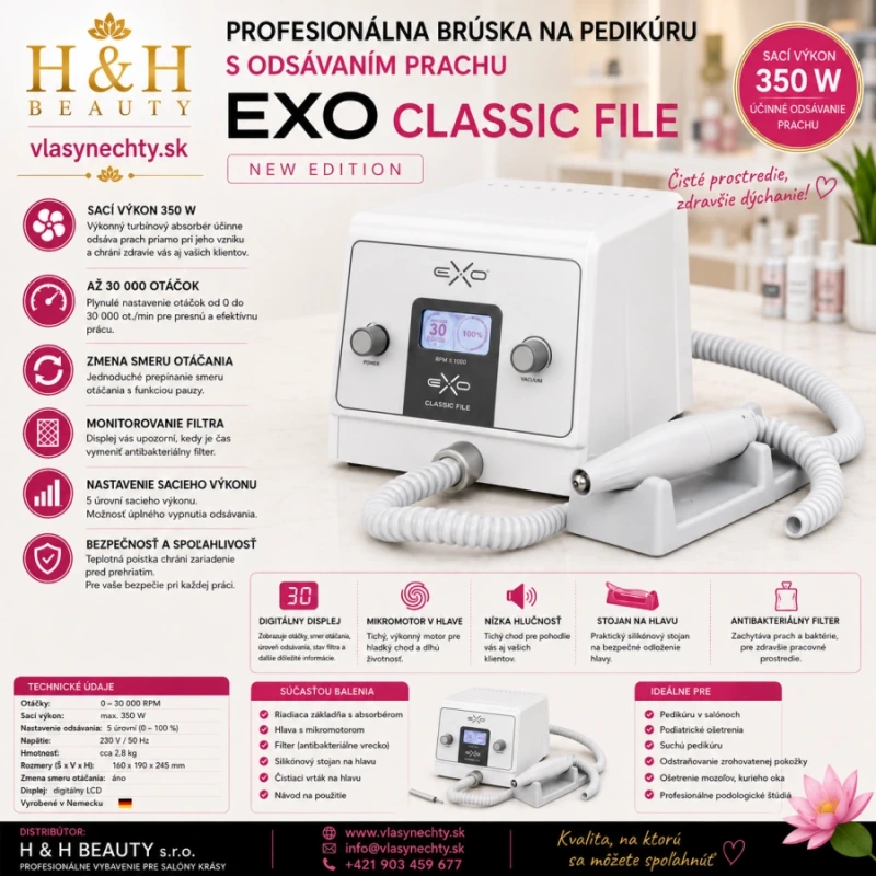 BRÚSKA NA PEDIKÚRU S ODSÁVANÍM Exo Classic File New Edition 8