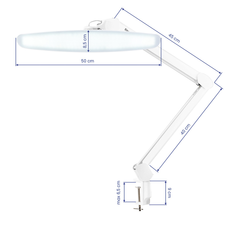 KOZMETICKÁ PRACOVNÁ LAMPA LED ELEGANTE biala 6