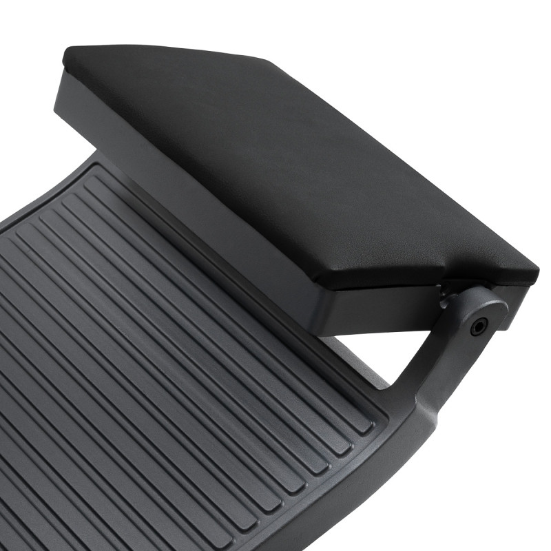 BARBERSKE KRESLO GABBIANO Bruno s grafitovým rámom čierne 8