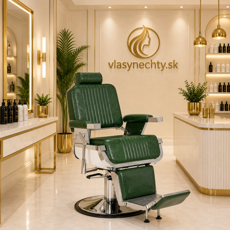 BARBERSKÉ KRESLO GABBIANO Royal X zelené