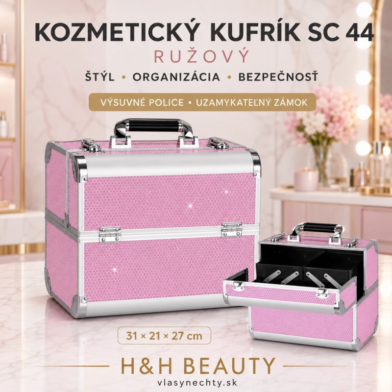 Kozmetický kufrík SC 44 ružový
