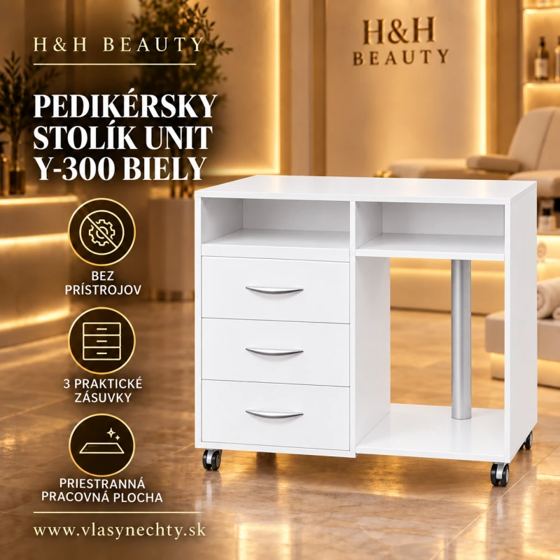 PEDIKÉRSKY STOLÍK UNIT Y-300 BIELY