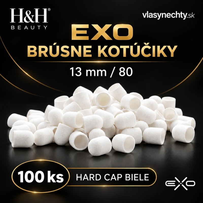 EXO BRÚSNE KOTÚČIKY 13mm/80 100 KS. HARD CAP BIELE